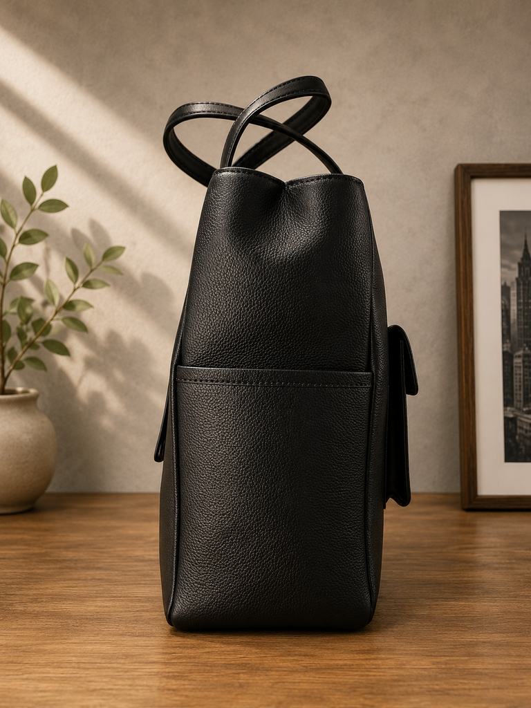 Structured Tote Bag - Black