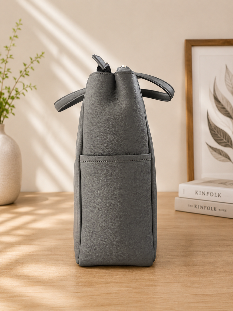 Structured Tote Bag - Grey