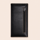 Color Panel Leather Purse