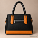 Elegant Two-Tone Handbag