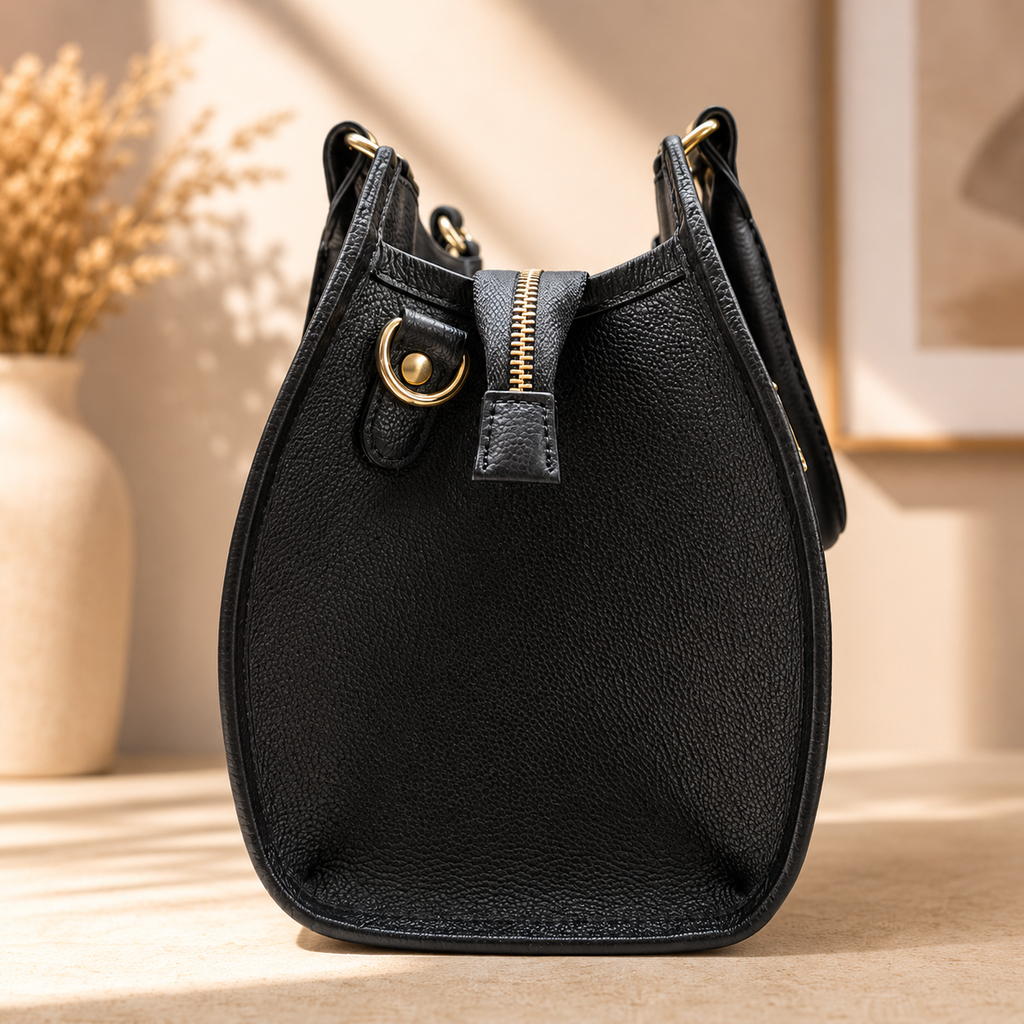 Printed Leather Satchel Bag