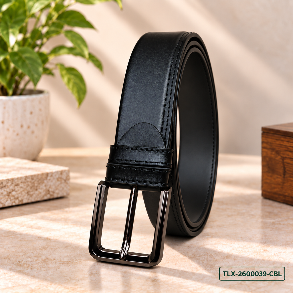 Classic Black Heritage Leather Belt