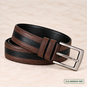 Executive Two-Tone Leather Belt