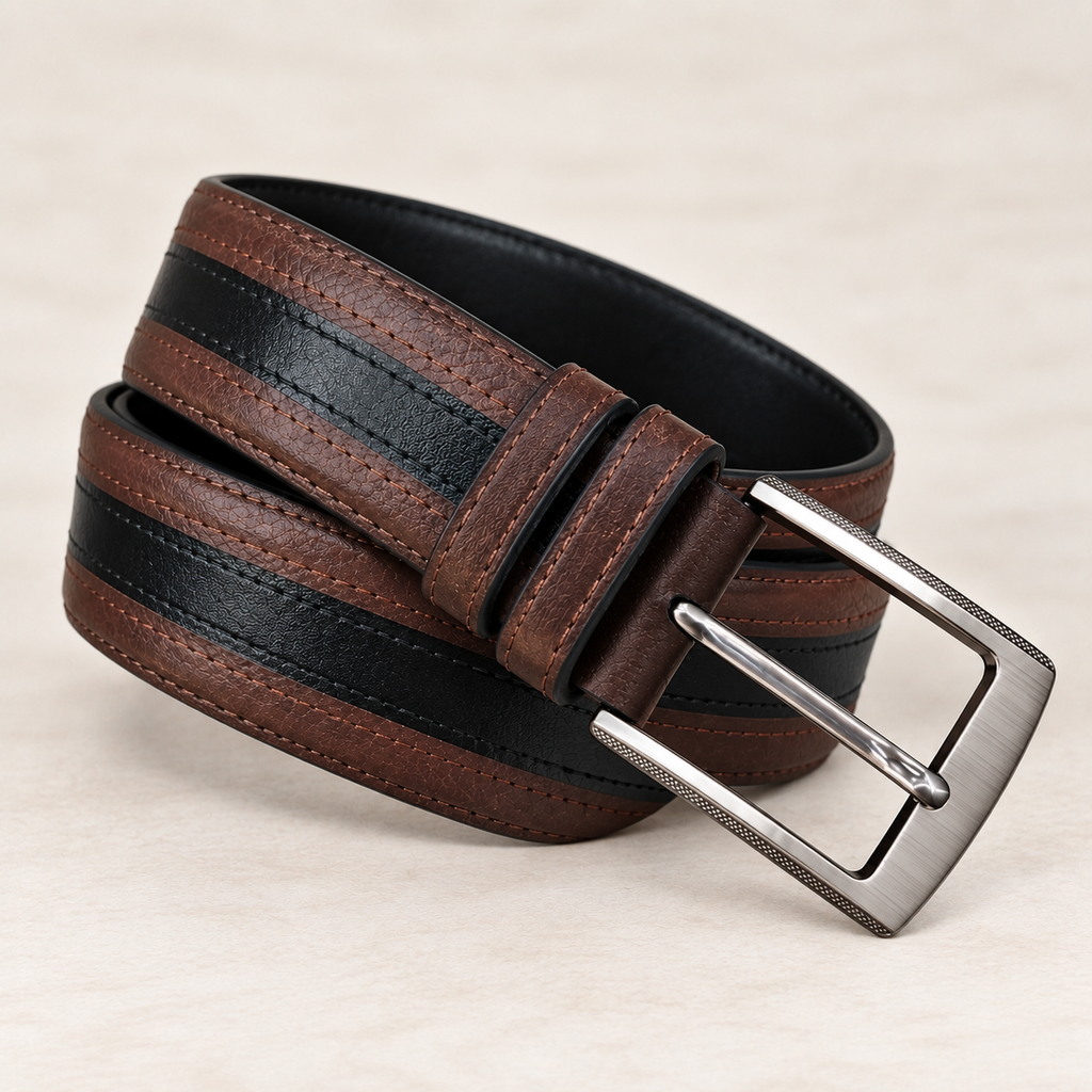 Executive Two-Tone Leather Belt
