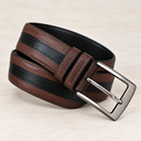 Executive Two-Tone Leather Belt
