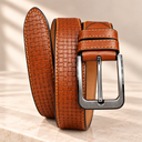 Executive Cognac Textured Leather Belt