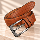 Executive Cognac Textured Leather Belt