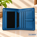 Navy Crest Bifold Wallet