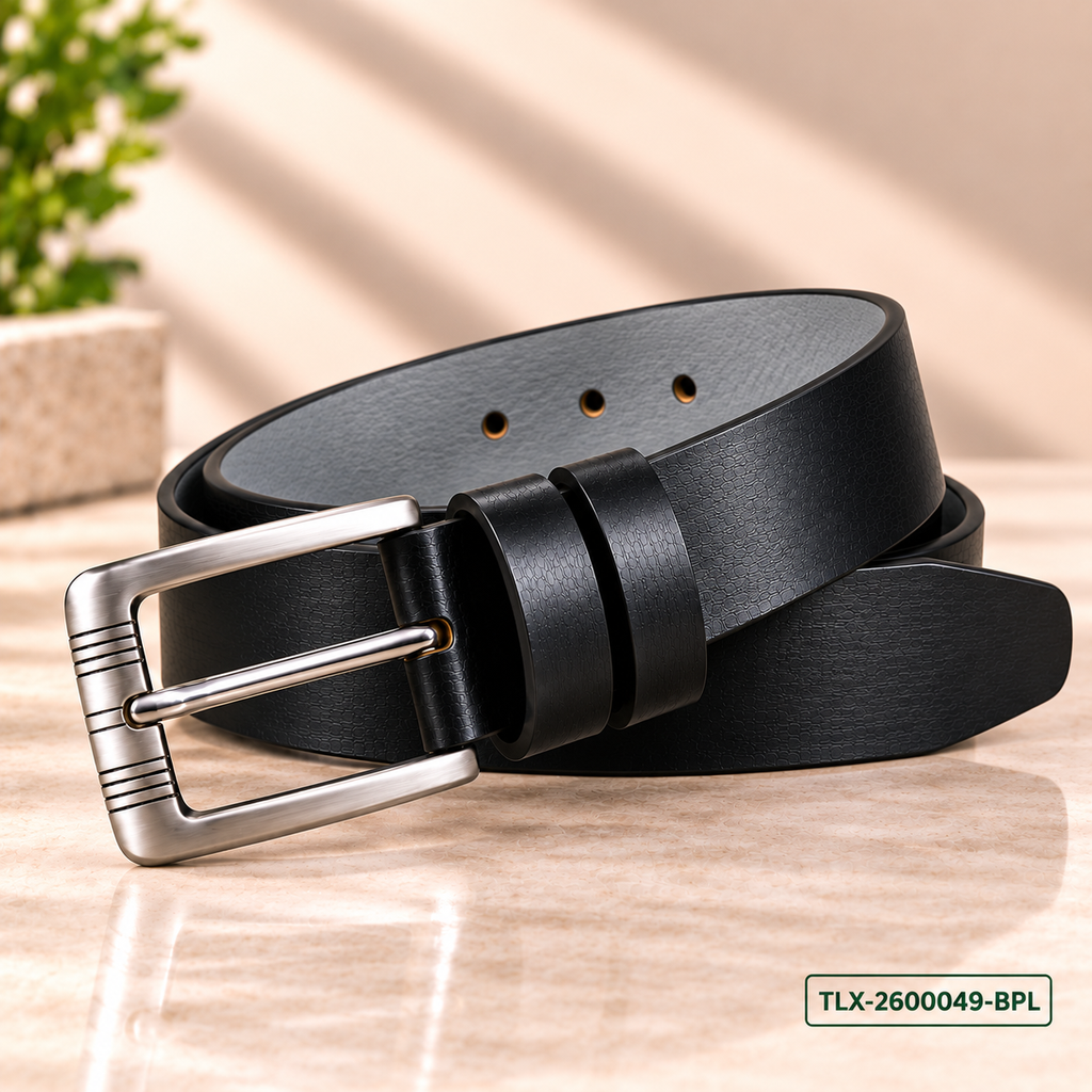 Black Prestige Leather Belt