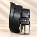 Executive Black Leather Belt