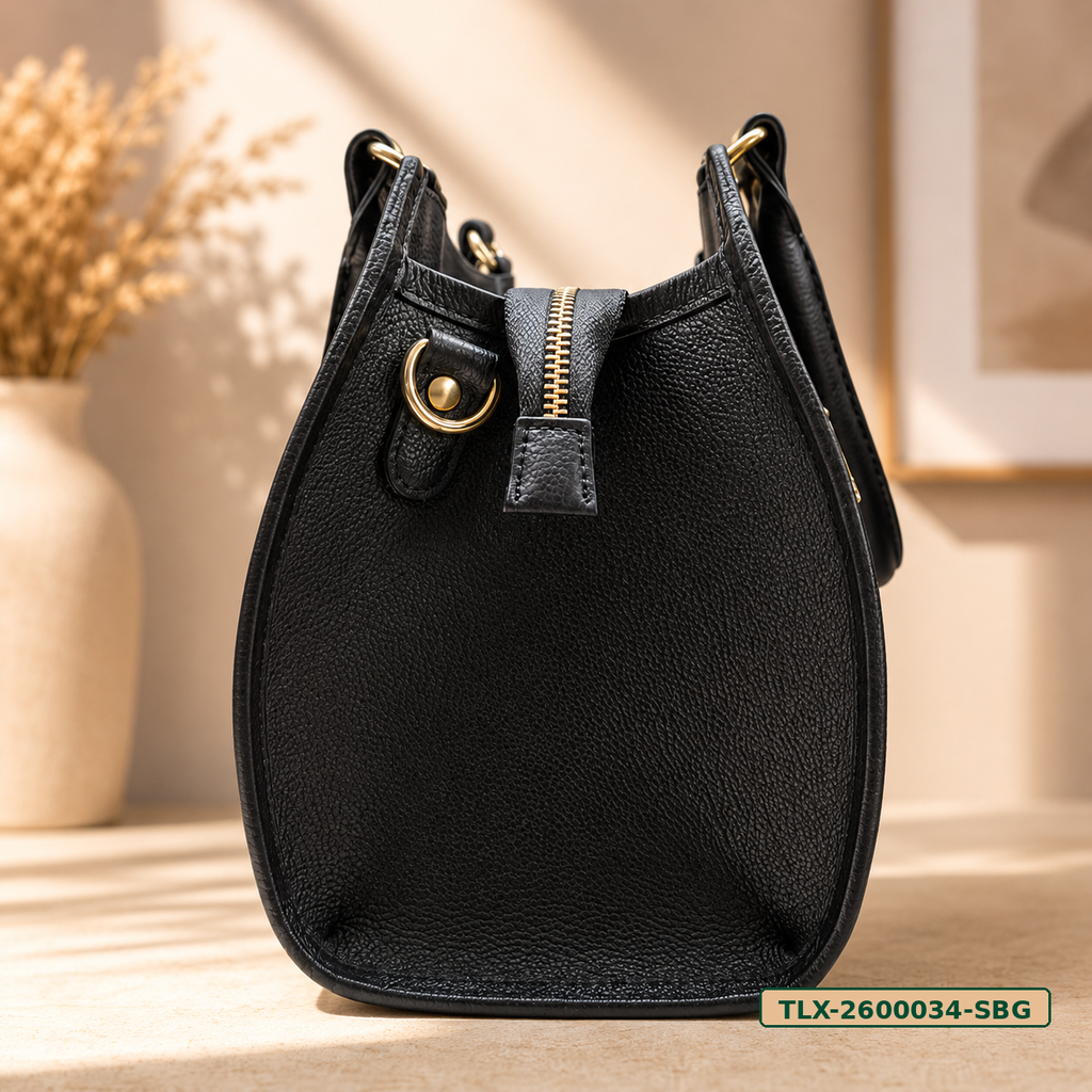Printed Leather Satchel Bag