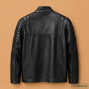 Black Padded Leather Jacket
