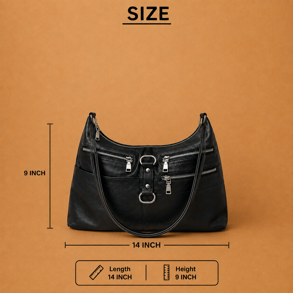 Urban Zip Hobo Shoulder Bag