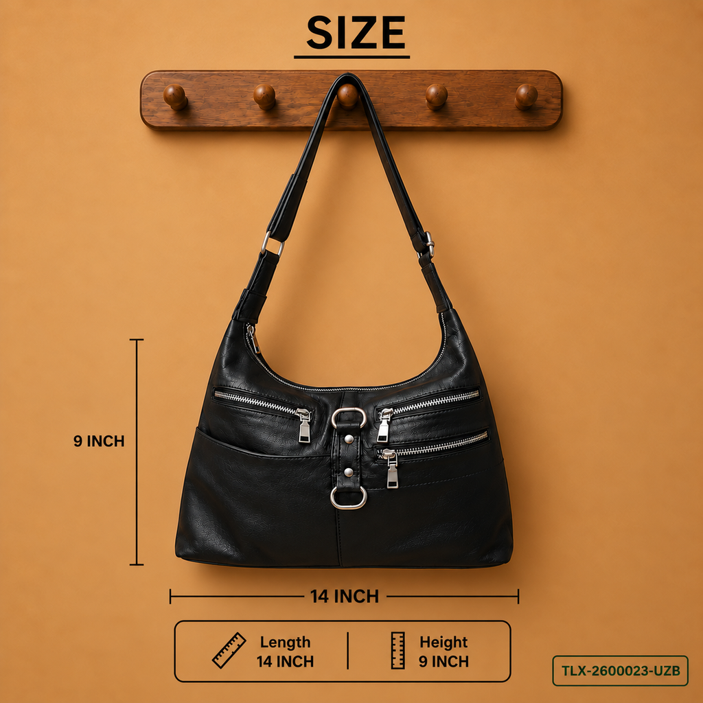 Urban Zip Hobo Shoulder Bag
