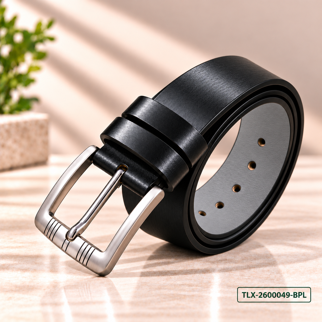 Black Prestige Leather Belt