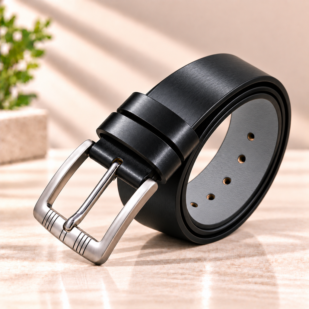 Black Prestige Leather Belt