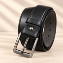 Executive Black Leather Belt
