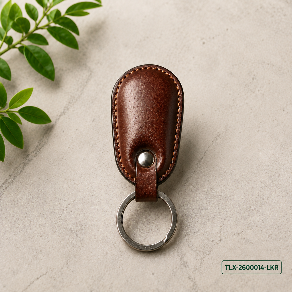 Leather Key Ring – Brown