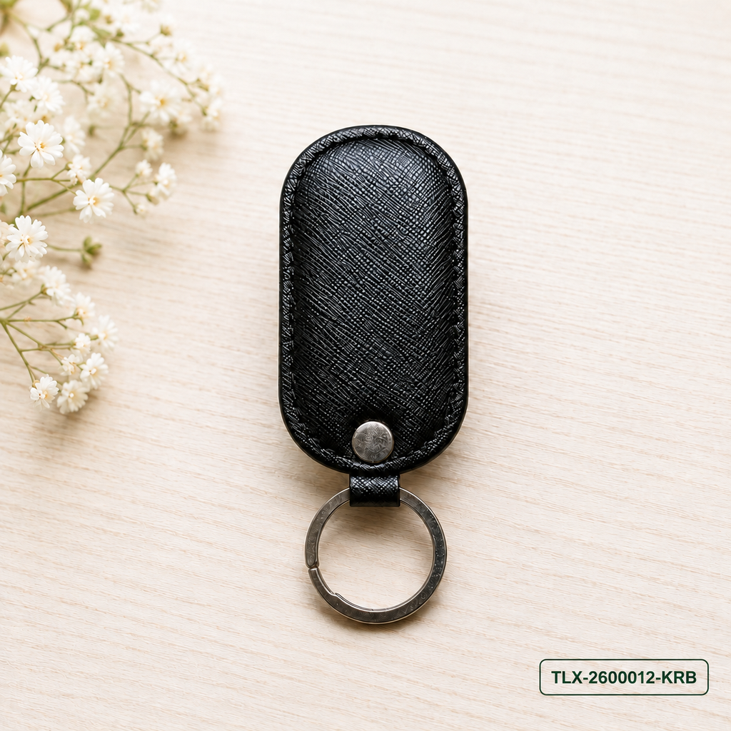 Leather Key Ring - Black