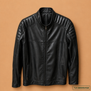 Black Padded Leather Jacket