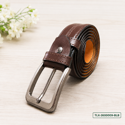 [TLX-2600009] Brown Leather Belt