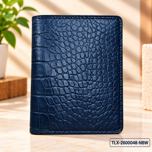 [TLX-2600048] Navy Crest Bifold Wallet